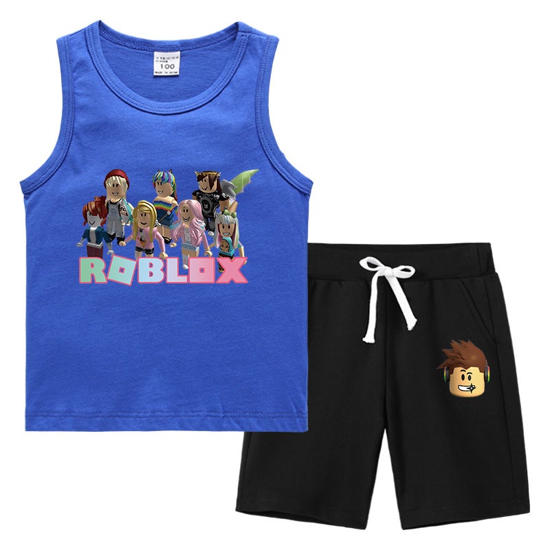 2023 Children'S Summer Vest Pants Sports Casual Base Shirt Outer Wear Thin Sleeveless Two-Piece Suit For Small And Medium-Sized Children - Image 2