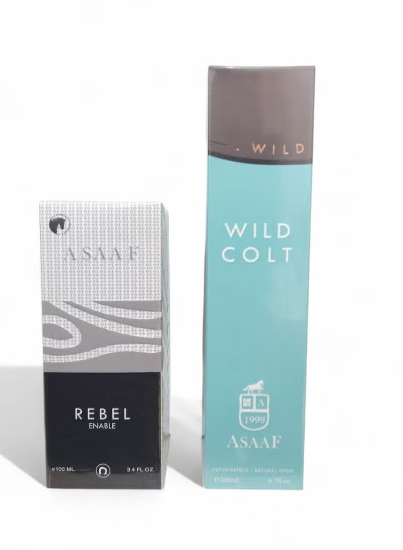 Asaaf Wild Colt 200ml + Asaaf Rebel Annibal 100ml Eau de Parfum