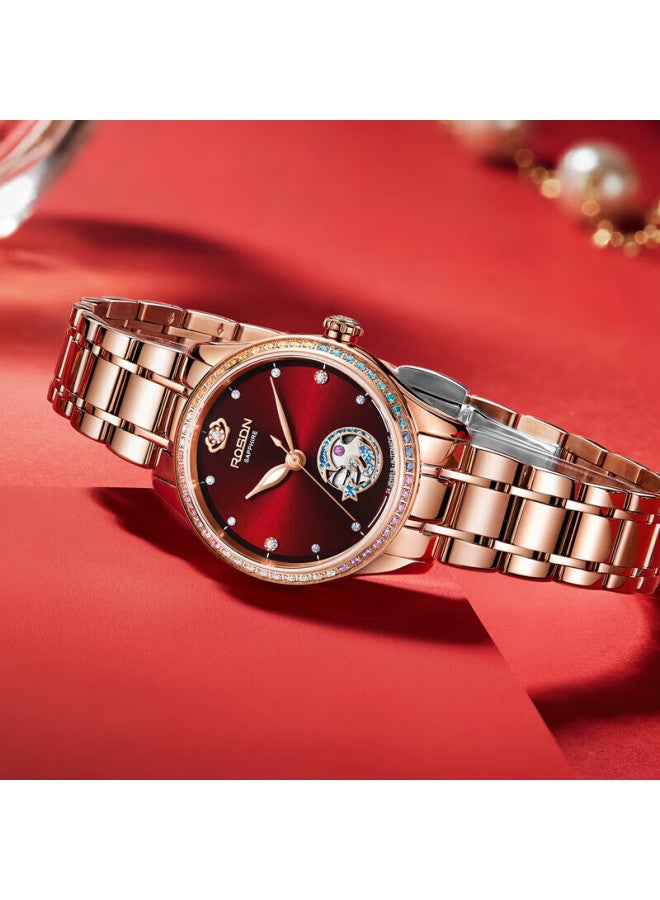 Rosdn Armani Series Birthday 3.8 Festival Gift Women's Mechanical Watch Top Ten Brand Luxury Ladies - Image 3