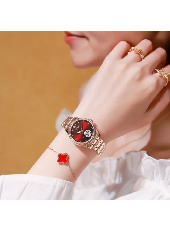 Rosdn Armani Series Birthday 3.8 Festival Gift Women's Mechanical Watch Top Ten Brand Luxury Ladies - Image 2