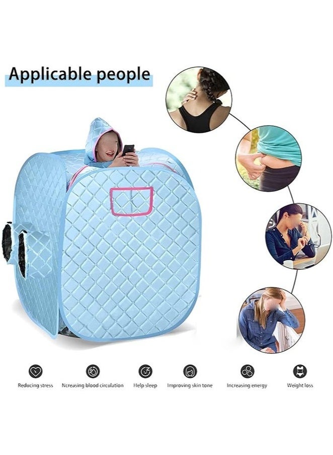 منزل الغابة ساونا لشخصين ، صندوق ساونا ، منزل بخار محمول قابل للطي ، غرفة سبا خيمة شخصية ، صندوق كابينة مولد ساونا مع قدر بخاري لفقدان الوزن المنزلي - Image 2