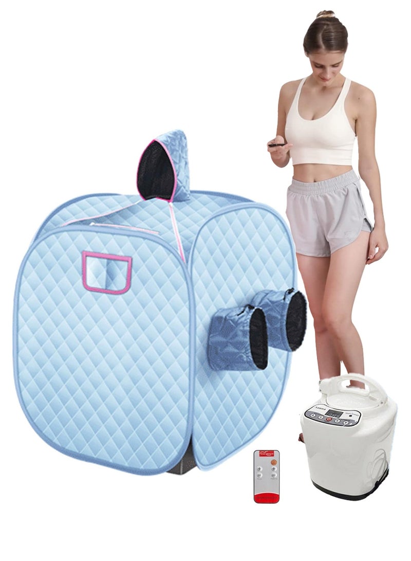 منزل الغابة ساونا لشخصين ، صندوق ساونا ، منزل بخار محمول قابل للطي ، غرفة سبا خيمة شخصية ، صندوق كابينة مولد ساونا مع قدر بخاري لفقدان الوزن المنزلي - Image 1