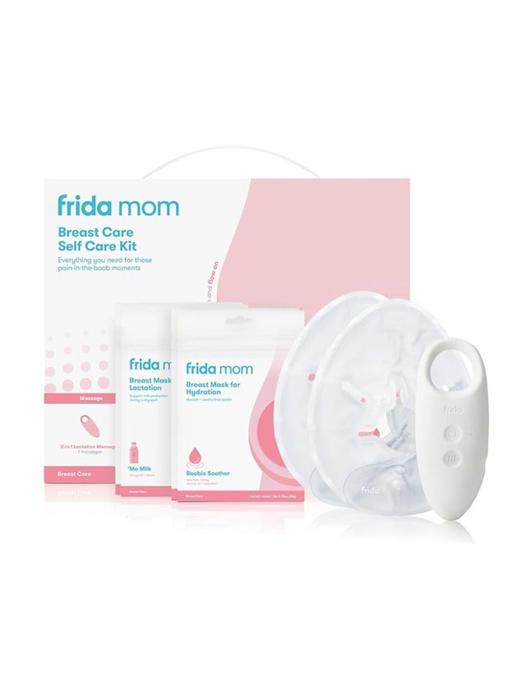 مجموعة أساسيات الرضاعة الطبيعية، وسادات حرارية، مدلك الرضاعة 2 في 1، قناع الترطيب، مجموعة مكونة من 9 قطع