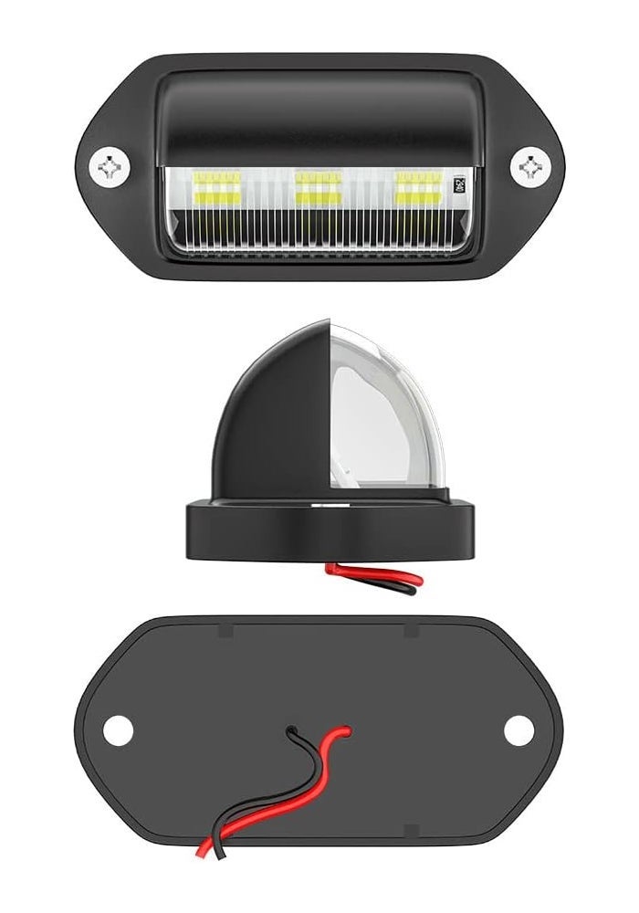 JEDEW License Plate Light (4 Pack), 12V 6-SMD LED License Plate Lamp Taillight for Truck SUV Trailer Van, Step Courtesy Lights, Dome/Cargo Lights - Image 4
