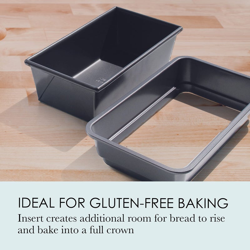 Chicago Metallic Professional Gluten-Free Loaf Pan, Perfect for baking bread, cake, and more 9-inch by 4.25-inch, Silver - Image 3