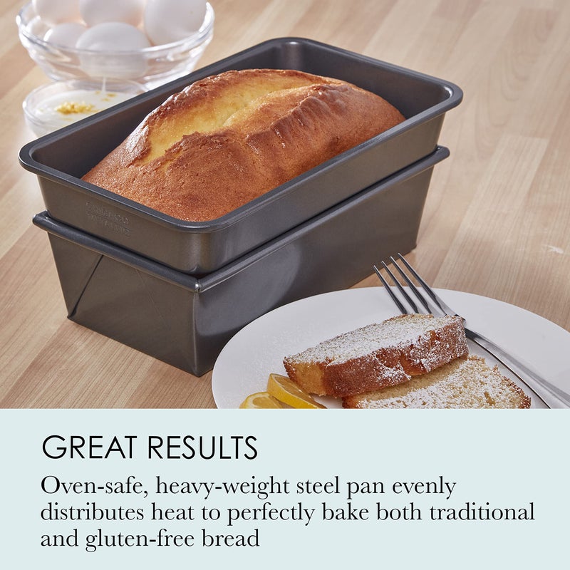 Chicago Metallic Professional Gluten-Free Loaf Pan, Perfect for baking bread, cake, and more 9-inch by 4.25-inch, Silver - Image 4