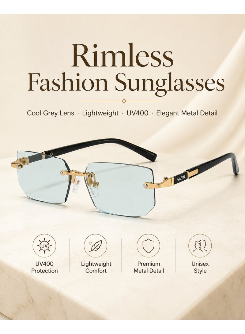 Gasin New Rimless Fashion Trend Sunglasses Personalized Sunglasses UV Protection Unisex - Image 2