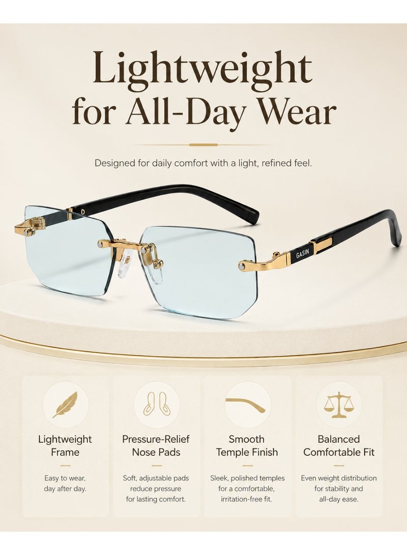 Gasin New Rimless Fashion Trend Sunglasses Personalized Sunglasses UV Protection Unisex - Image 5