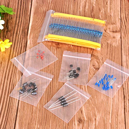 OSOYOO Electronic Component Assortment Kit(Total 1390 PCS) - Resistors, Electrolytic Capacitors, LEDs, Ceramic Capacitors, Diodes, Transistor for Arduino Raspberry Pi Mega2560 - Image 3