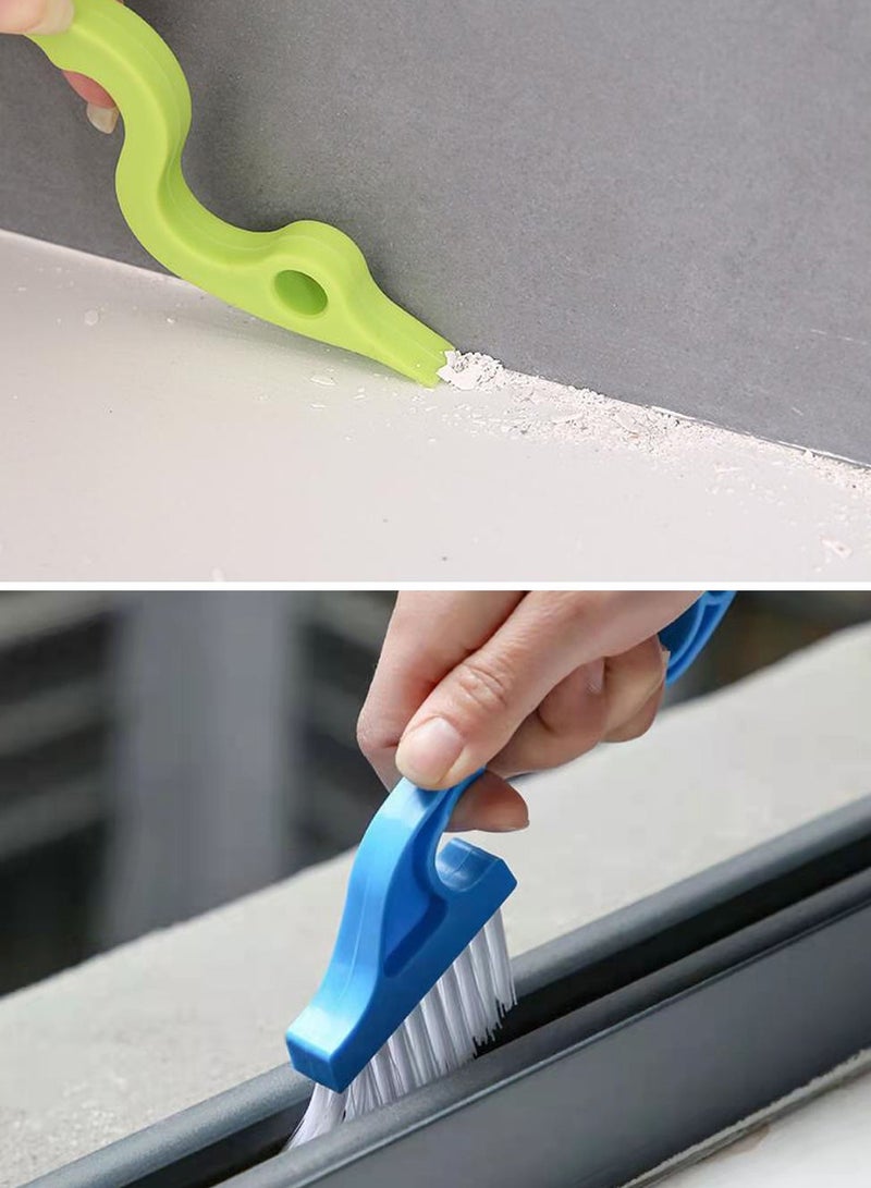 Groove Gap Cleaning Tools Hand-held Window Gap Cleaning Brush Door Window Track Kitchen Corner Cleaning Brush Tool, Set of 6 - Image 3