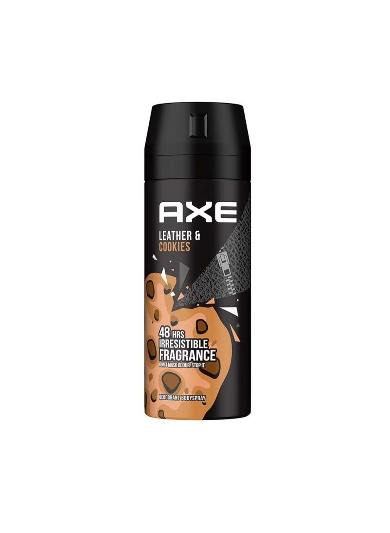 AXE Leather & Cookies Body Spray Deodorant for Men, 48H Irresistible Fragrance