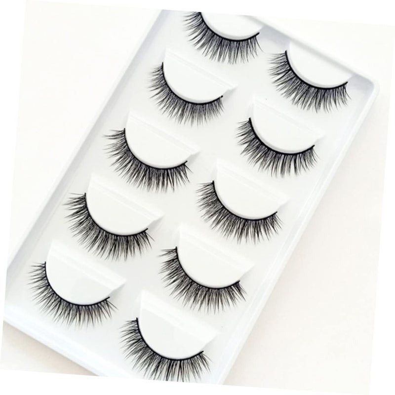 OUNONA 10 Pairs Natural Realistic False Eyelashes Soft Makeup Accessory for Easy to Wear Cosmetic Lashes Pack Enhancing Eye Beauty for Daily and Professional Use - Image 3