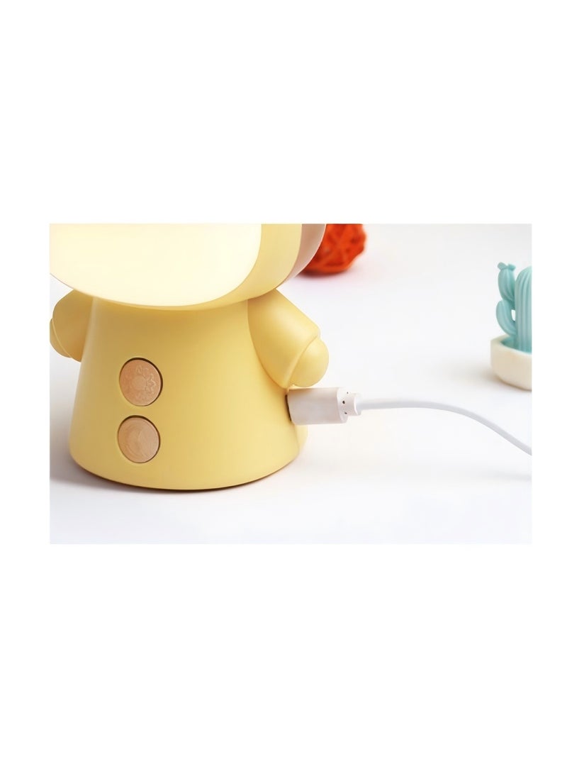 بيوينتي مصباح مكتبي صغير على شكل رسوم متحركة قابل للطي وشحن وحماية العين ومصباح مكتبي للأطفال والطلاب ومصباح ليلي بجانب السرير - Image 4