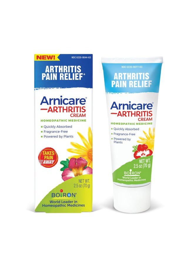 Boiron Arnicare Arthritis Cream for Pain Relief of Knees, Hands, Wrists, Elbows, Joints & Muscles – Quickly Absorbed & Fragrance-Free – 2.5 oz - Image 1