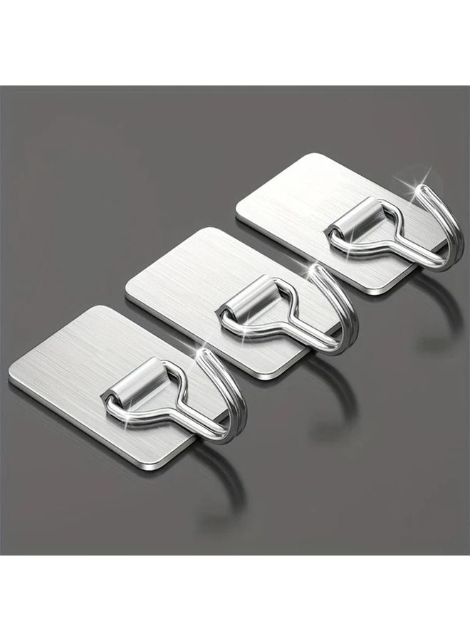 أظفاف لاصقة من الفولاذ المقاوم للصدأ متينة مقاومة للصدأ تركيب على الحائط بدون حفر للداخل والخارج - Image 1