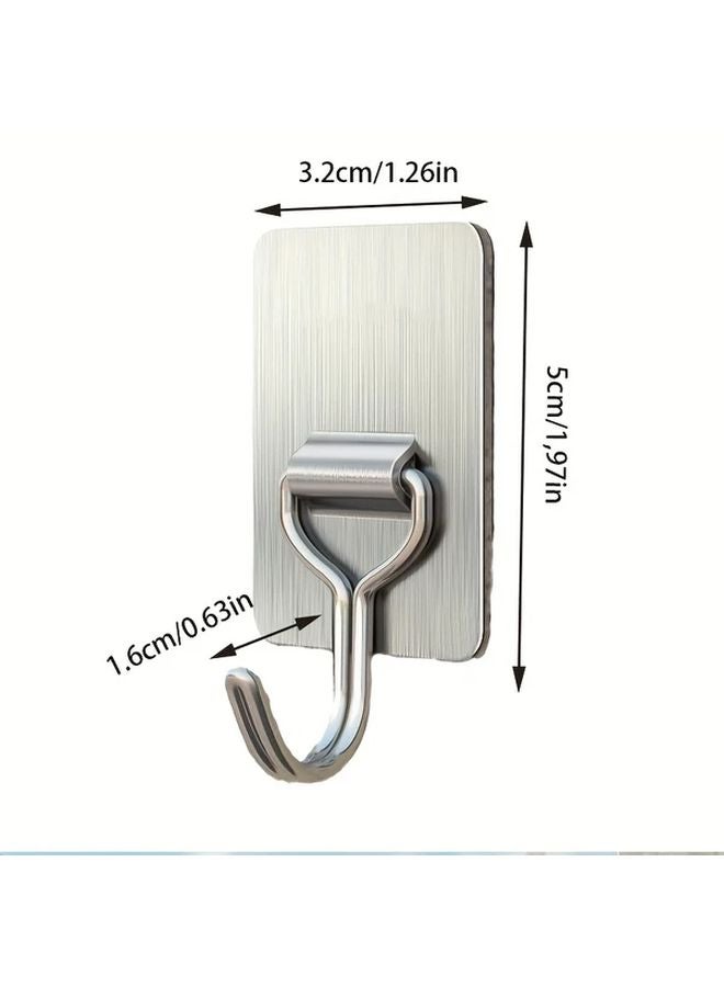 أظفاف لاصقة من الفولاذ المقاوم للصدأ متينة مقاومة للصدأ تركيب على الحائط بدون حفر للداخل والخارج - Image 4