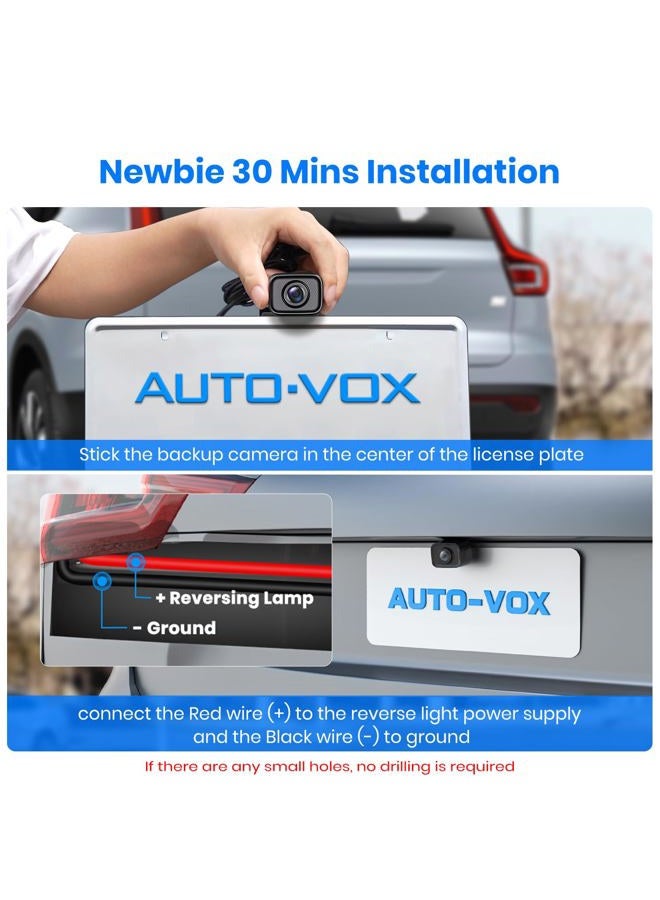 AUTO-VOX AUTO VOX Digital Wireless Backup Camera Kit CS-2, Stable Signal Rear View Monitor and Reversing Camera for Vans,Trucks,Camping Cars,RVs - Image 2