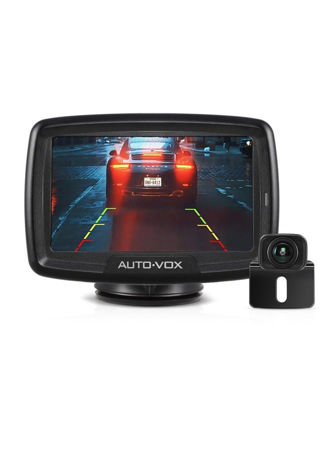 AUTO-VOX AUTO VOX Digital Wireless Backup Camera Kit CS-2, Stable Signal Rear View Monitor and Reversing Camera for Vans,Trucks,Camping Cars,RVs - Image 1