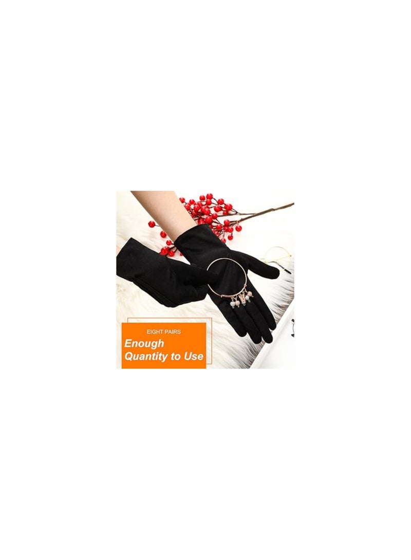8 Pairs of Nylon Cotton Gloves for Police Parades, Tuxedo Events, and Ceremonies - Ideal for Security Guards, Honor Guards, Waiters, Beauticians, and Pilots. Perfect for Men and Women.  - Image 3