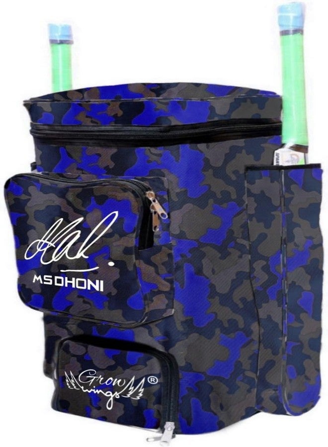 Grow wings Msd Cricket Kit Bag with Heavy Material Fabric Nylon Material dustproof kit Bag (Blue) - Image 4