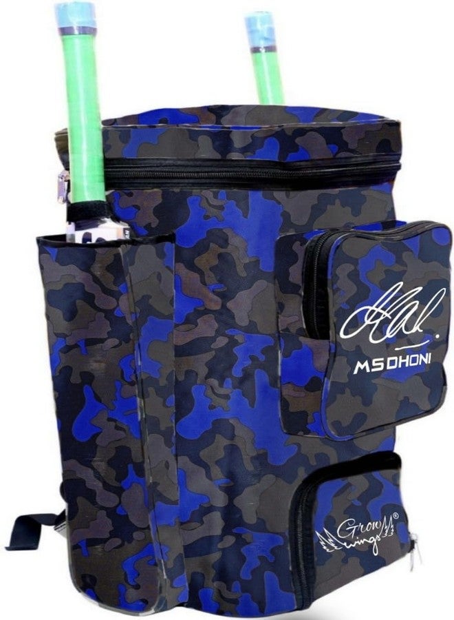 Grow wings Msd Cricket Kit Bag with Heavy Material Fabric Nylon Material dustproof kit Bag (Blue) - Image 3