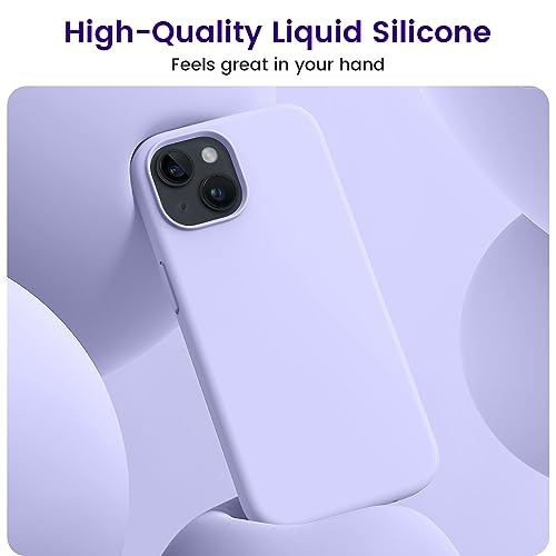 OTOFLY Compatible with iPhone 15 Case Silicone Shockproof Slim Thin Phone Case for iPhone 15 61 inchLight Purple - Image 3