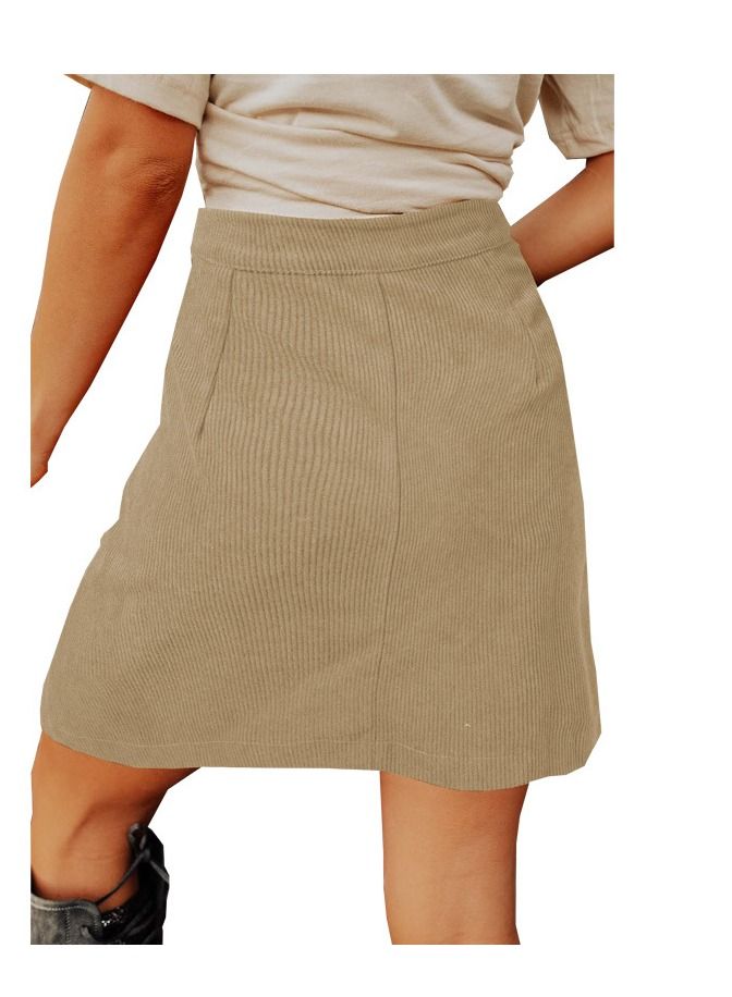 Loquat New Corduroy High-waisted Fashion  Short Skirt  - Image 2