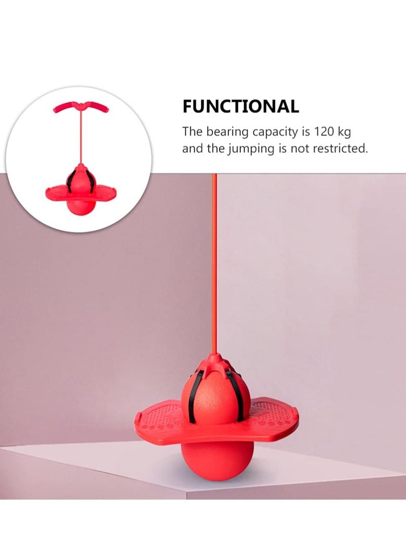 Generic - Bouncing Ball with Handle High Hopper Jumper Toy Jump Trick Board Safe and Fun Stick Sports Game Exercise (Red) - Image 1