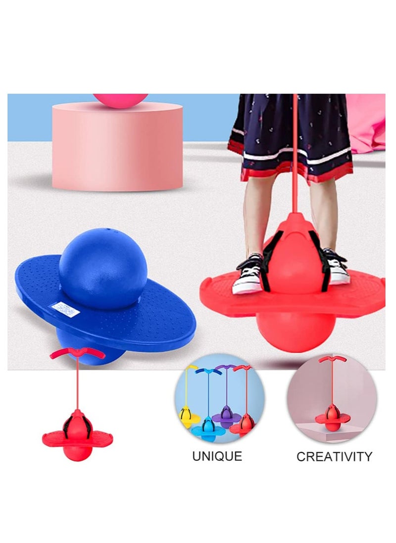 Generic - Bouncing Ball with Handle High Hopper Jumper Toy Jump Trick Board Safe and Fun Stick Sports Game Exercise (Red) - Image 1
