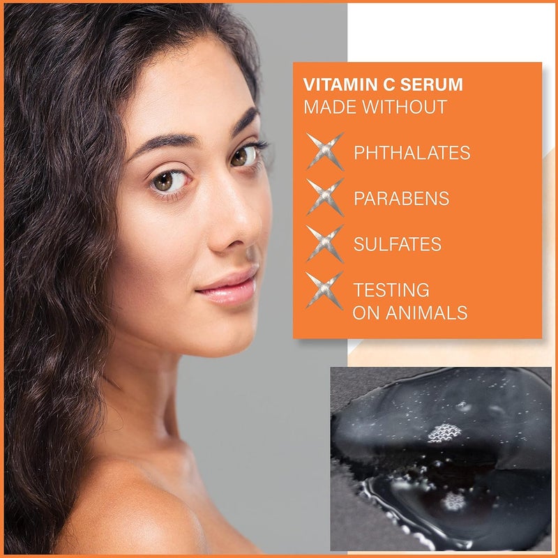 TRUEGLEAM Vitamin C Serum for Face AntiAging Skin Care Moisturizing Serum Brightens Skin with 20 Vitamin C Hyaluronic Acid Vitamin E Niacinimide and Tea Tree Oil - Image 2