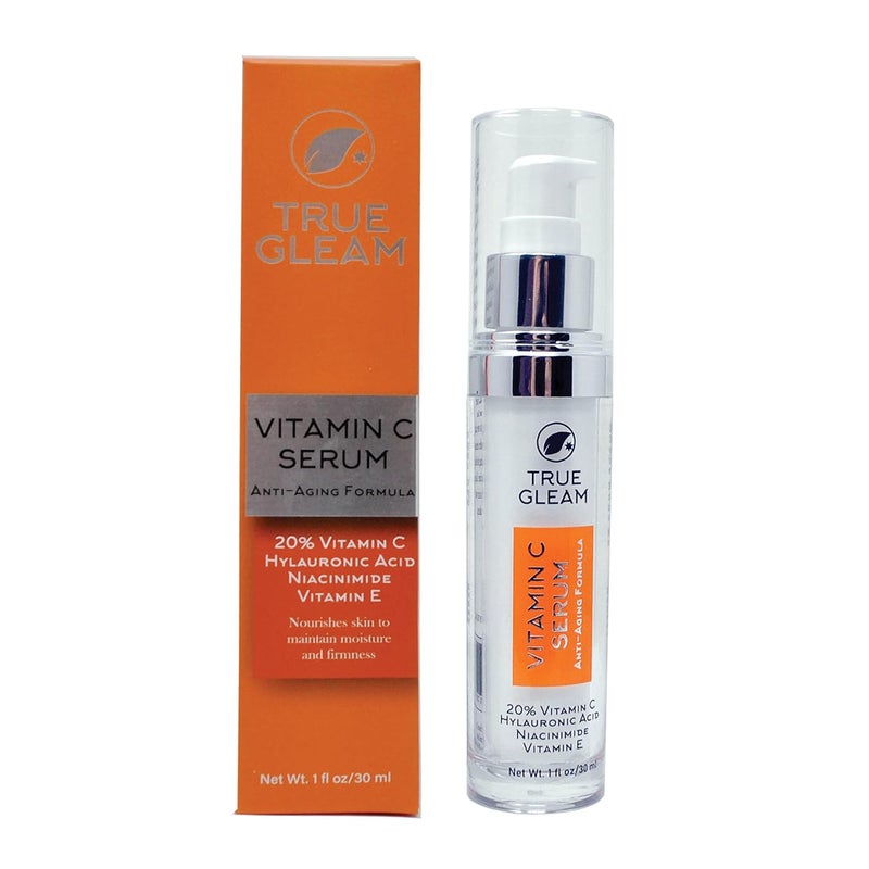 TRUEGLEAM Vitamin C Serum for Face AntiAging Skin Care Moisturizing Serum Brightens Skin with 20 Vitamin C Hyaluronic Acid Vitamin E Niacinimide and Tea Tree Oil - Image 1
