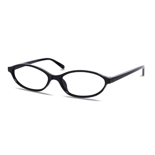 GUVIVI Retro Oval Blue Light Block Glasses for Women Chic Cat Eye Sunglasses 90s Sunnies Lightweight Shades - Image 1
