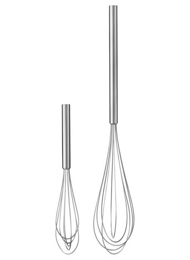 Whisk, 2-piece set, stainless steel 