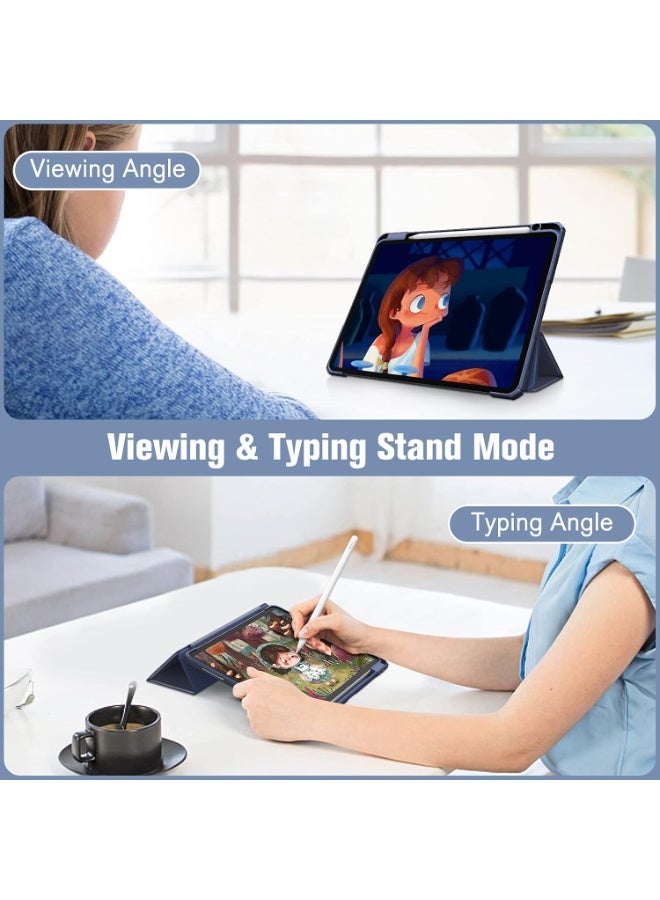 Case for iPad Pro 11 Case 2022/ 2021 /air4/air5 10.9 "/ ipad air6/air7 11" with Pencil Holder Premium Protective Case Cover with Soft TPU Back and Auto Sleep/Wake Feature for iPad Pro 11 comaptiple with (A2228 / A2231 / A2068 / A2230) , Navy blue - Image 4