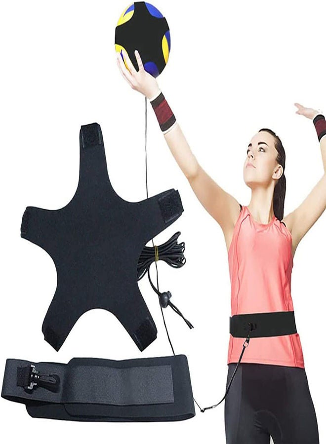 SYOSI Football Kick Trainer Volleyball Training Equipment Kick Throw Trainer with Belt and Elastic Rope Universal Football Solo Trainer Football Training Aid for Beginners Professional Athletes  - Image 1