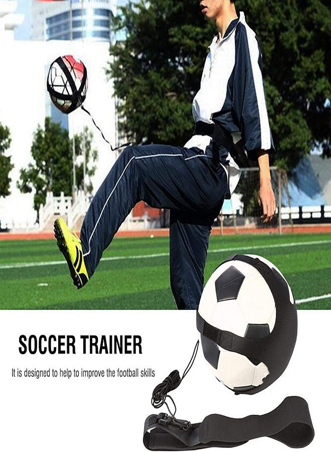 SYOSI Football Kick Trainer Volleyball Training Equipment Kick Throw Trainer with Belt and Elastic Rope Universal Football Solo Trainer Football Training Aid for Beginners Professional Athletes  - Image 3