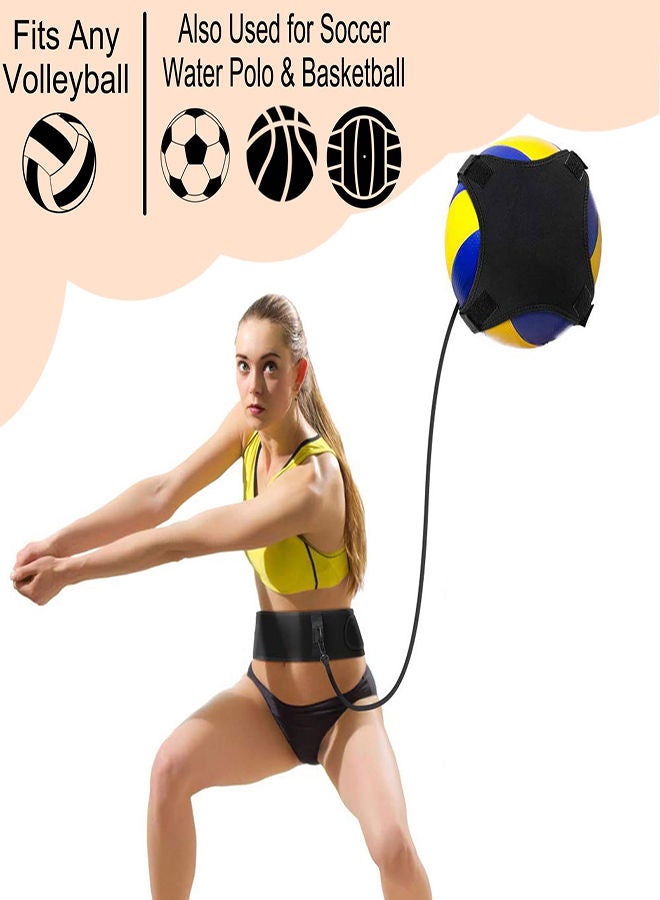 SYOSI Football Kick Trainer Volleyball Training Equipment Kick Throw Trainer with Belt and Elastic Rope Universal Football Solo Trainer Football Training Aid for Beginners Professional Athletes  - Image 2