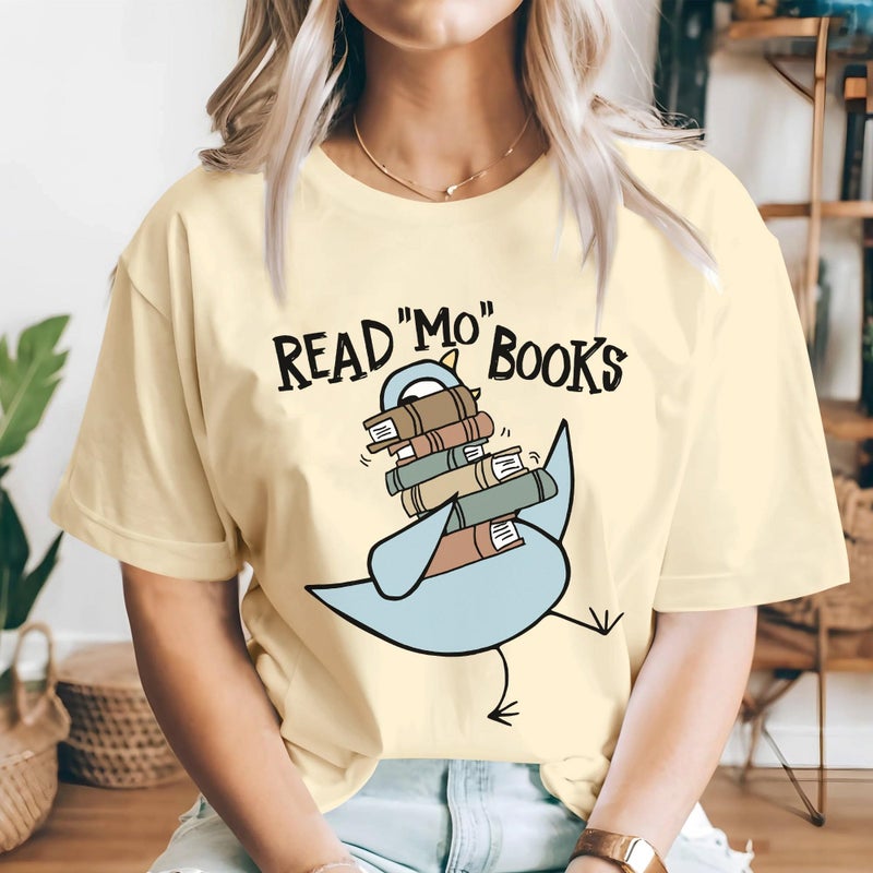 InterStellux Read Mo Books Shirt - Reading Book Shirts - Book Lover's T-Shirts - Back to School Shirts - First Day of School T-Shirt - Teacher Shirt - Gifts for Teacher (Ivory, XL) - Image 4