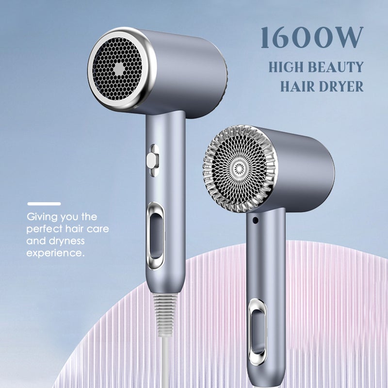 Ion Hair Dryer 1600W Fast Drying Hair Care Blow Dryer Hairdryers 2 Speeds 3 Heat Settings with Concentrator Nozzle for Home and Salon Use - Image 2