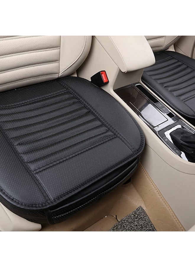 Soofam 2 Pack Leather Front Car Seat Covers, Universal Sideless Car Seat Protectors with Storage Pocket, Waterproof Vehicle Seat Cover Automotive Seat Cushions for Most Vehicles(Black) - Image 4