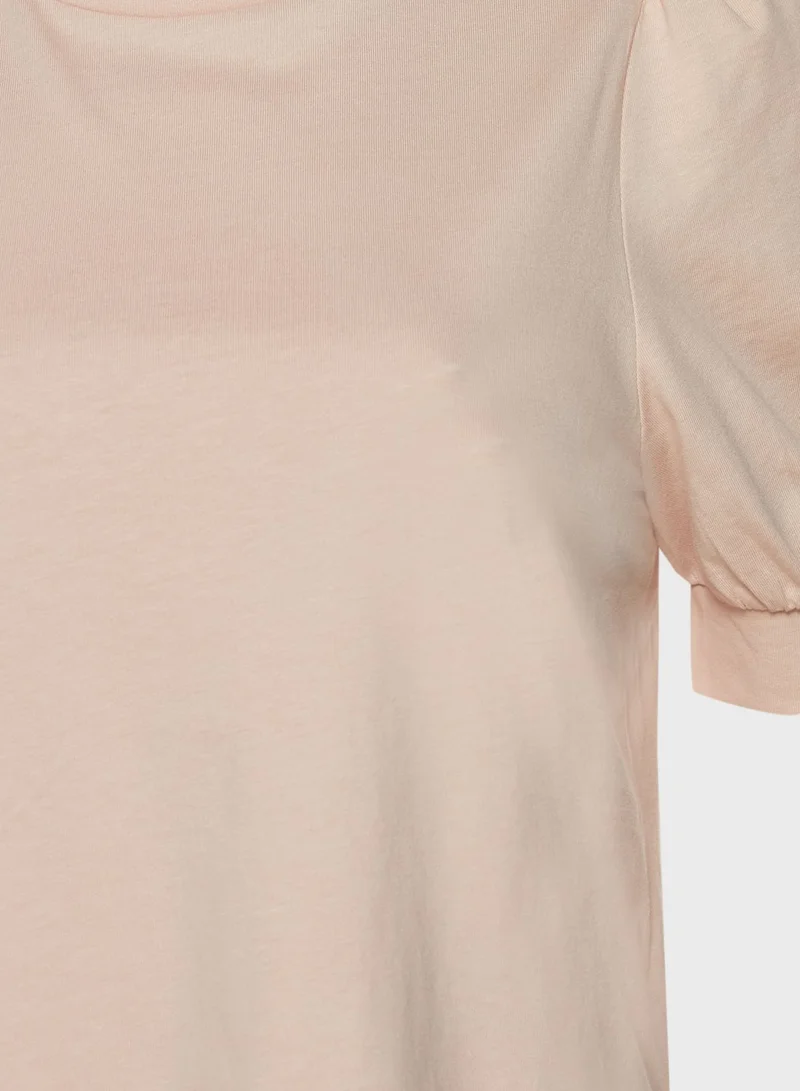 VERO MODA Crew Neck Puff Sleeve Top