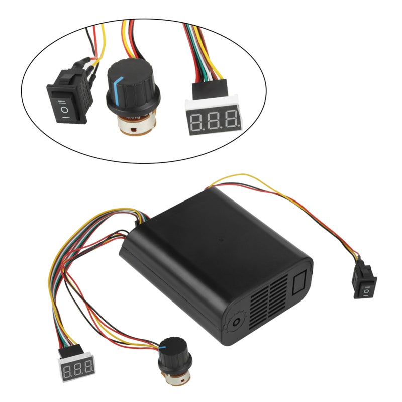 40A DC Motor Speed Controller 10-55V 60A Max With LED Display - Built-In Cooling Fan CW CCW Rotation for DC Brush Motors - Image 2