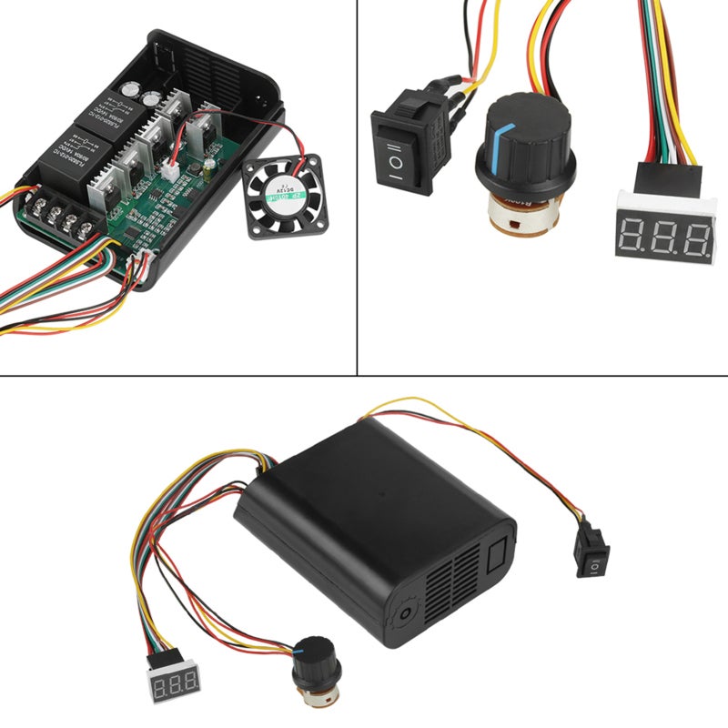 40A DC Motor Speed Controller 10-55V 60A Max With LED Display - Built-In Cooling Fan CW CCW Rotation for DC Brush Motors - Image 1
