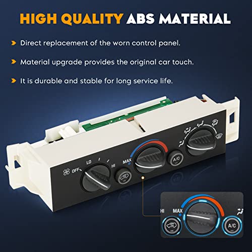 AEagle A/C Heater Climate Control Module Panel for 96-20 Chevy GMC C1500 C2500 C3500 K1500 K2500 K3500, w/o Rear Window Defogger Switch, 9378815 599-007 16240115 16238895 - Image 4