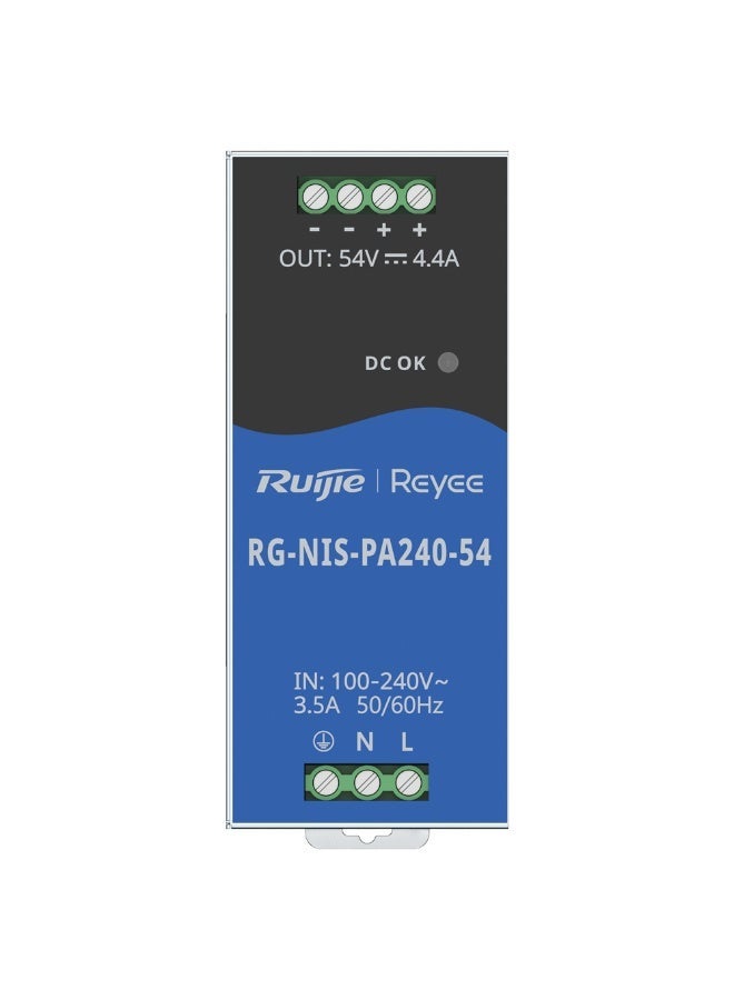 Ruijie Reyee RG-NIS-PA240-54 Industrial DIN Rail Power Supply | 240W | 54V DC 4.4A | Universal AC Input | Network & PoE Equipment - Image 5