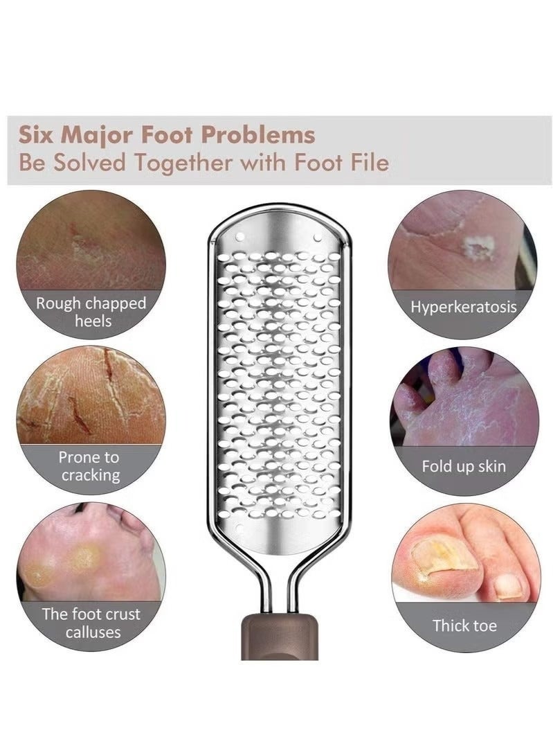 مبرد القدم، أداة مثالية للعناية بالقدمين، يمكن استخدامها على القدمين الرطبة والجافة، أداة معدنية لإزالة الجلد الميت، للحصول على قدمين ناعمتين وجميلتين. - Image 5