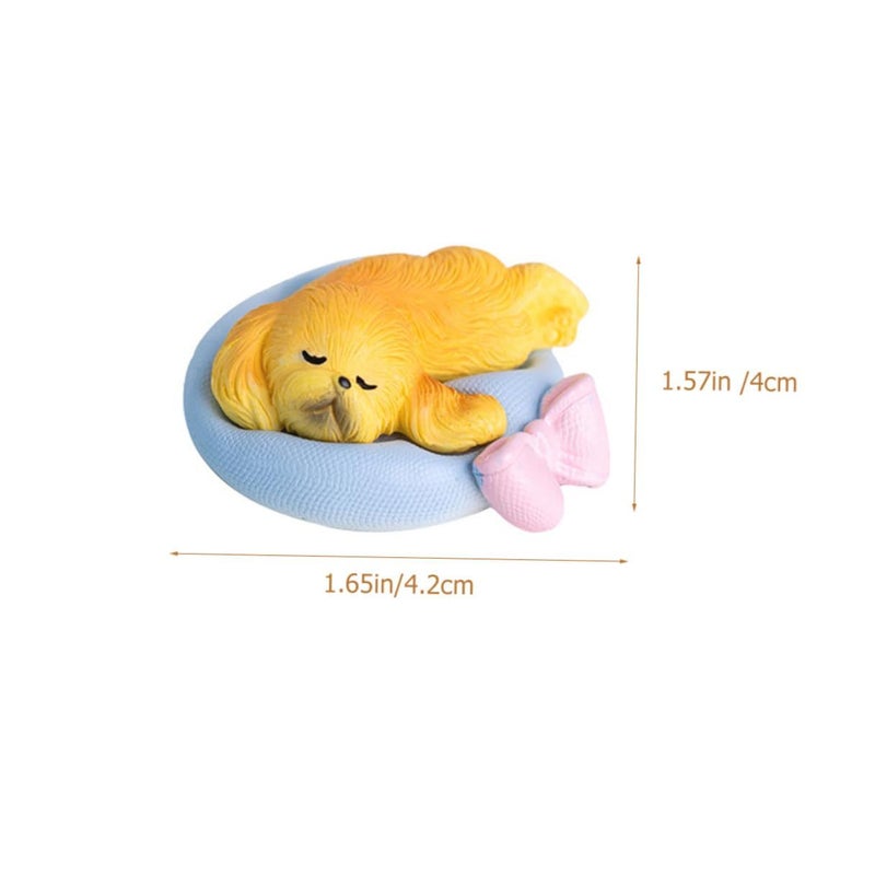 4pcs Mini Animal Figurines Set Sleeping Models for Planter Garden and Desk Decor - Image 3
