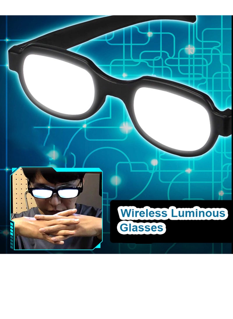 Excefore LED Light up Glasses, Neon Glasses, Anime Glasses, Funny Novelty Luminous Glasses, Suitable for Birthday Party, Theme Cosplay  - Image 5