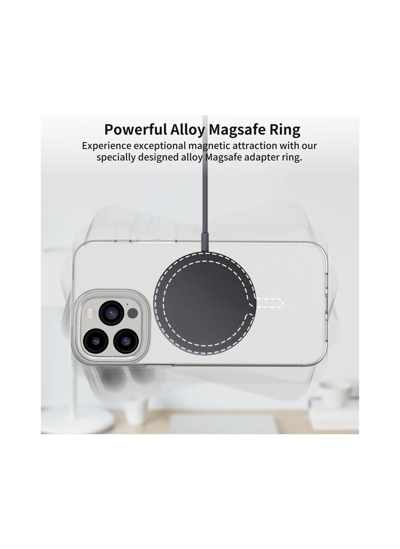 SYOSI - 4Pcs Universal Metal Rings Compatible with Magsafe Sticker Magnetic Wireless Car Charger Black - Image 1