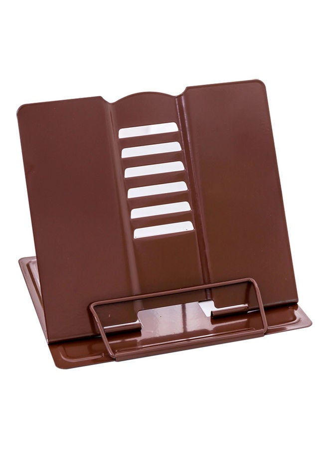 NIBEMINENT Anti-Slip Adjustable and Folding Book Stand Brown